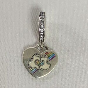 Pandora Disneyland Paris Mickey Mouse Pride Dangle Charm, S925 silver Jewelry